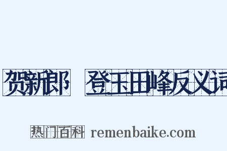 贺新郎·登玉田峰反义词是什么意思的图片